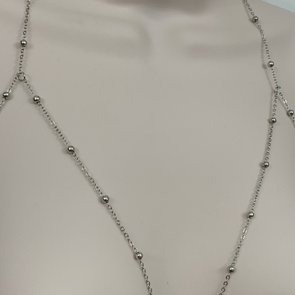 NEW Body Chain Jewelry Silver Bralette Bikini Bra - Picture 5 of 7